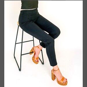 Thalian Jena Black Ponte Pants Women’s Size 4 Slim Pull-On Work Pants